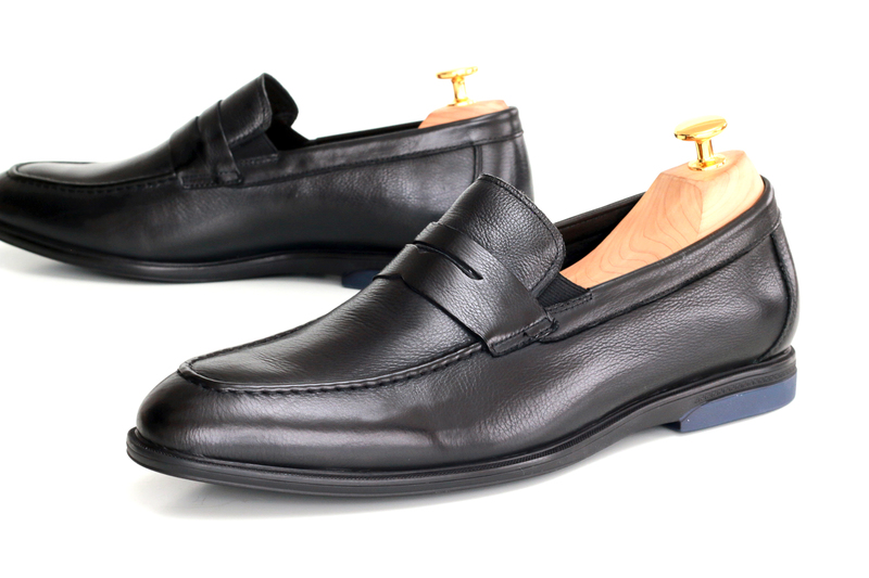 LOAFERS ( ЛОФЕРЫ ) Мужские туфли (лоферы) М Черный кожа 2055AN-0706 Black Cosottinni
