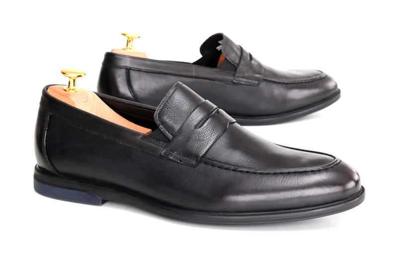 LOAFERS ( ЛОФЕРЫ ) Мужские туфли (лоферы) М Черный кожа 2055AN-0706 Black Cosottinni